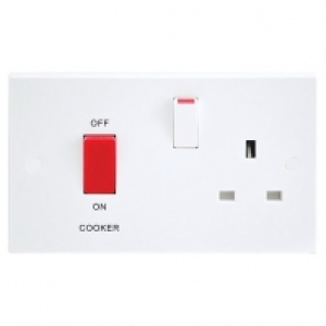 British General 45A 1 Gang Double Pole Cooker Control Unit W