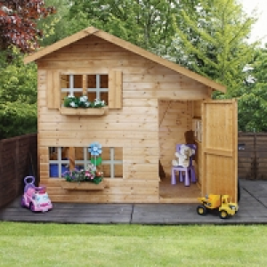 Mercia Timber Double Storey Playhouse & Base - 8 x 6 ft