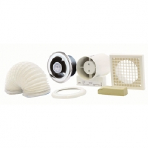 Manrose In-Line Shower Fan Light Kit with Timer & LED - Whit