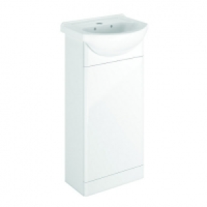 Wickes Bettona White Gloss Vanity Unit - 400 mm