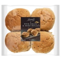 Iceland  Iceland Luxury Five Grain & Seed Bread Rolls 4 Pack