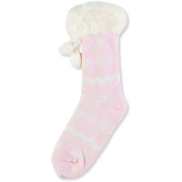 Aldi  Ladies Pink Reindeer Snuggle Socks