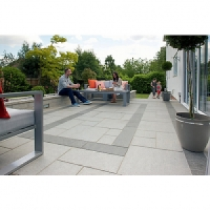 Marshalls Granite Eclipse Textured Light Grey Paving Patio P