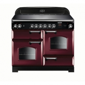 Rangemaster Classic 110 Ceramic Cranberry Chrome Trim