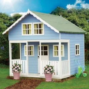 Wickes  Wickes Lodge & Bunk Large Timber Playhouse with Veranda - 8 