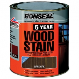 Wickes  Ronseal 5 Year Woodstain - Dark Oak 750ml