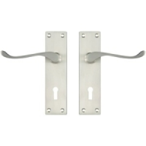 Wickes York Lock Handle Satin Nickel £10.99