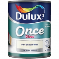 Wickes  Dulux Once Gloss Paint - Pure Brilliant White 2.5L