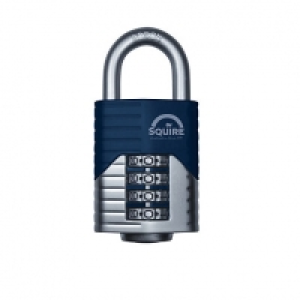 Squire 50mm combination padlock c/w boron shackle