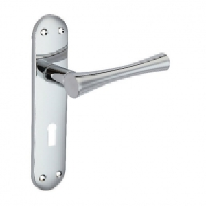 Wickes Bella Lock Handles Pair Polished Chrome Finish £18.35