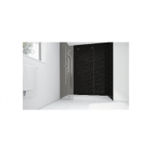 Wickes  Wickes Patterned Black Laminate Panel 2400x900mm SQ