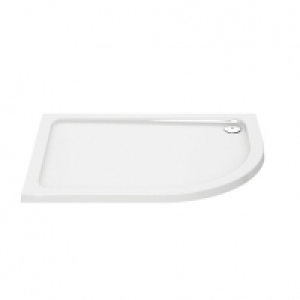 Wickes Offset Quadrant Left Hand 45mm White Cast Stone Showe