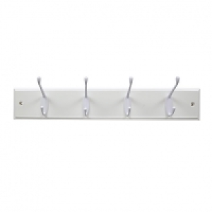 Wickes  Wickes Light Duty Hook Rail White 450mm