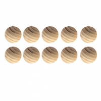 Wickes  Wickes Unvarnished Beech Ring Knobs 40mm 10 Pack