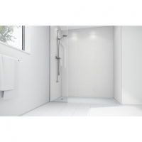 Wickes  Wickes White Matte Acrylic 900 x 900 2 Sided Shower Panel Ki