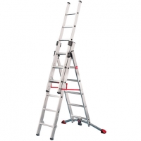 Wickes  Hailo Profilot 3 Section Aluminium Combination Ladder with U