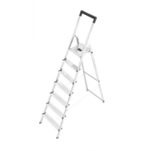 Wickes  Hailo L40 7 Tread Aluminium Stepladder with Bucket Hook