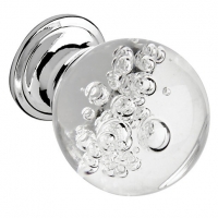 Wickes  Wickes Bubbled Glass Knob Chrome 30mm 4 Pack