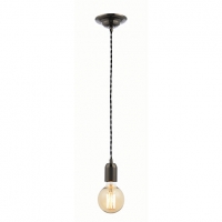 Wickes  Inlight Twisted Nickel Black Dimmable Cable Pendant Light - 