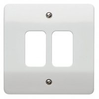 Wickes  MK Grid 2 Gang Moulded Front Plate