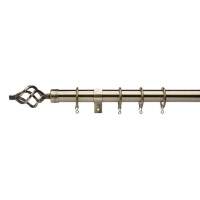 Wickes  Universal Extendable Curtain Pole with Cage Finials - Antiqu