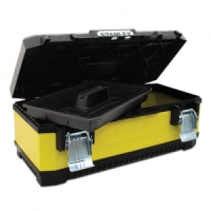 Wickes  Stanley 1-95-614 Yellow Metal & Plastic Toolbox 26in