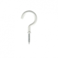 Wickes  Wickes Shouldered Cup Hooks White 25mm 10 Pack