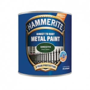 Wickes  Hammerite Metal Paint - Smooth Dark Green 750ml