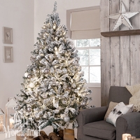 HomeBargains  Winter Wonderland: 6ft Luxury Snowy Artificial Tree