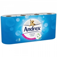 JTF  Andrex Classic Clean Toilet Roll 8 Pack
