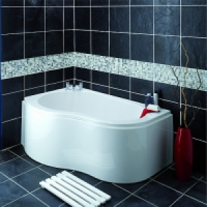 Wickes Wave Corner Bath Panel - White 1520mm
