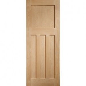 XL Dx Internal Oak Veneer Fire Door 3 Panel 1981 x 762mm