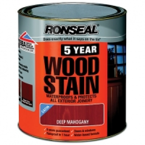 Ronseal 5 Year Woodstain - Deep Mahogany 750ml
