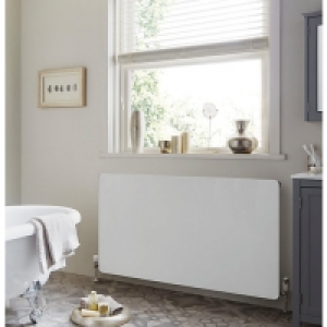 Towelrads Vetro Horizontal Wet Radiator White Glass 600 x 60