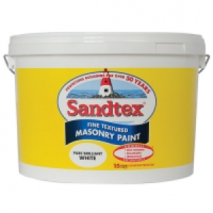 Sandtex Textured Masonry Paint - Pure Brilliant White 10L
