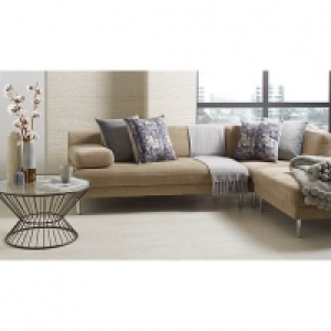 Wickes Battersea Concrete White Ceramic Floor & Wall Tile 49