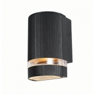 Zinc Helios 1 Light Black Wall Lantern - 35W