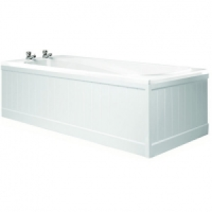Wickes Tongue & Groove Bath Front Panel - White Gloss 1700mm
