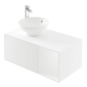 Wickes Eli White Matt Wall Hung Wall Unit - 900 mm