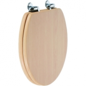 Wickes Soft Close Toilet Seat - Beech Wood Effect