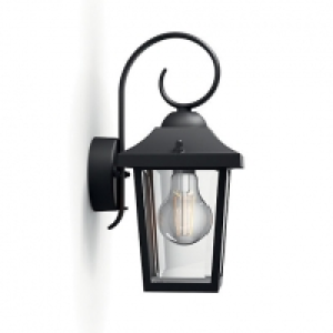 Philips Buzzard Black Exterior Wall Lantern - 60W
