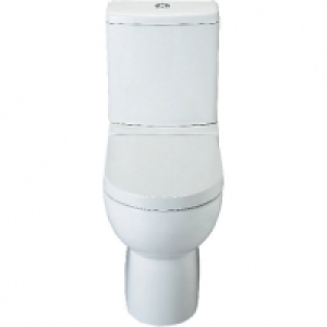 Wickes Avalon Flat to Wall Toilet Pan, Cistern & Toilet Seat