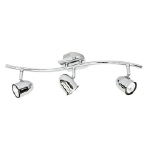 Wickes Aurora Chrome Spotlights 3 Bar - 3 x 40W