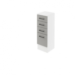 Wickes Vienna Grey Gloss Fitted Drawer Unit - 300 mm