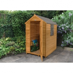 Wickes Apex Overlap Dip Treated Shed 4 x 6 ft - with Assembl
