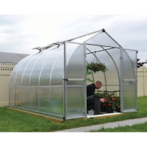 Palram Bella Silver Metal Bell Shaped Greenhouse - 8 x 12