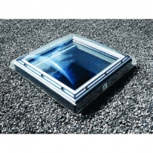 VELUX White Polycarbonate Fixed Flat Roof Window - 800 x 800