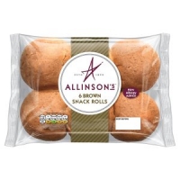 Iceland  Allinsons 6 Brown Snack Rolls