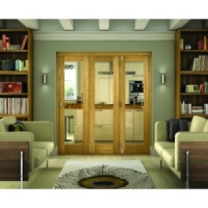 Wickes Belgrave Internal Folding Door Oak Veneer Glazed 1 Li