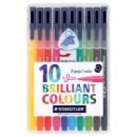 Asda  10 Fibre Tip Coloured Pens